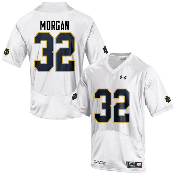 Men #32 D.J. Morgan Notre Dame Fighting Irish College Football Jerseys-White